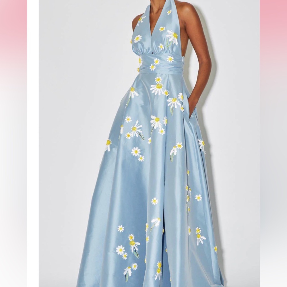 ISO BERNADETTE Monroe daisy embroidered gown size 2 or 4